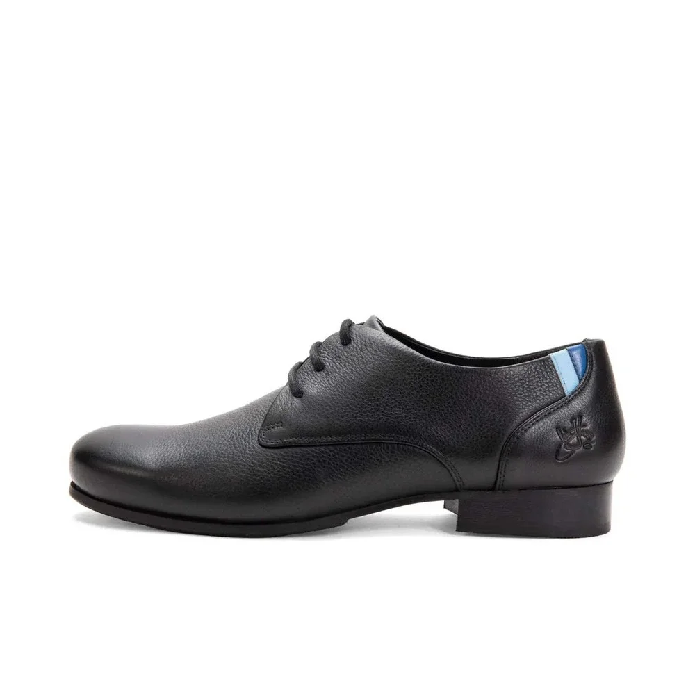 John Fluevog CBC Black Pebbled Leather Derby Oxford Shoes Mens 7 Womens 9